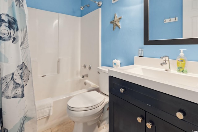 1011 S Ocean Blvd Unit 301, North Myrtle Beach, SC 29582 - full bathroom with shower / tub combo, vanity, and tile patterned floors