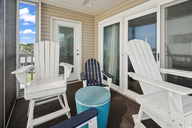 1011 S Ocean Blvd Unit 301, North Myrtle Beach, SC 29582 - patio / terrace featuring a ceiling fan
