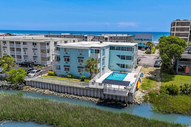 6301 N Ocean Blvd Unit 2B, North Myrtle Beach, SC 29582 - bird's eye view of a large body of water and a pool area