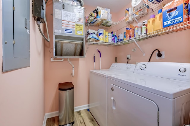 850 Fairway Dr Unit 904Ee, Longs, SC 29568 - washroom with electric panel, independent washer and dryer, and light wood-style flooring