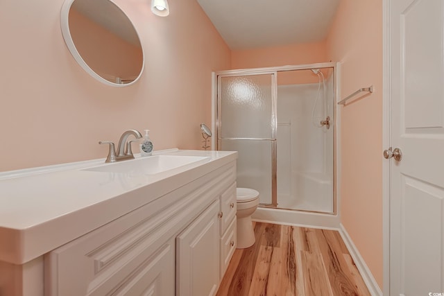 850 Fairway Dr Unit 904Ee, Longs, SC 29568 - full bath featuring a stall shower, wood finished floors, and vanity