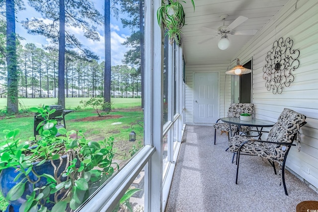 850 Fairway Dr Unit 904Ee, Longs, SC 29568 - sunroom featuring healthy amount of natural light and ceiling fan