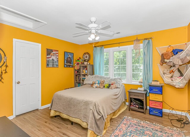 189 Aspen Loop, Pawleys Island, SC 29585 - bedroom featuring wood finished floors and ceiling fan