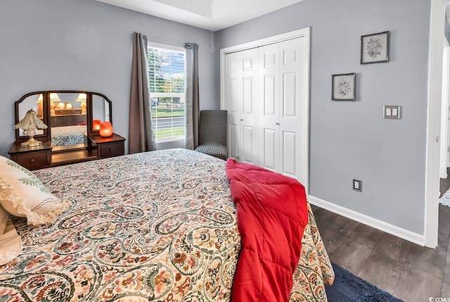 3907 Stillwood Dr, Myrtle Beach, SC 29588 - bedroom with wood finished floors and a closet