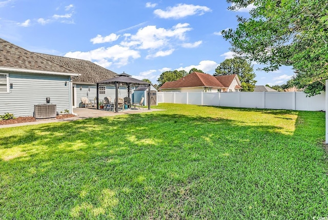 3907 Stillwood Dr, Myrtle Beach, SC 29588 - fenced backyard featuring a gazebo and a patio area