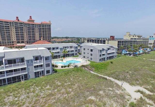 1820 N Ocean Blvd Unit 303D, North Myrtle Beach, SC 29582 - drone / aerial view of a pool