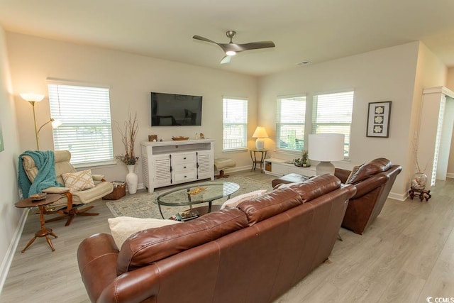 435 Rollins Dr, Longs, SC 29568 - living area with light wood-style flooring and a ceiling fan