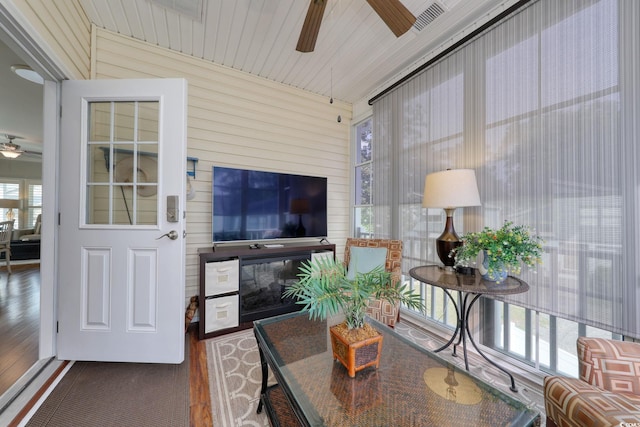 505 41st Ave S, North Myrtle Beach, SC 29582 - sunroom / solarium with wood finished floors and wooden walls