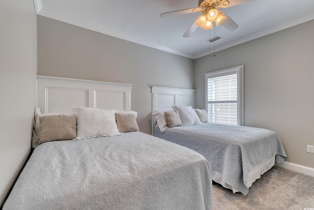 505 41st Ave S, North Myrtle Beach, SC 29582 - carpeted bedroom with crown molding and ceiling fan