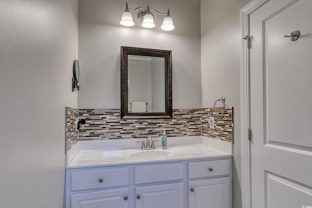 505 41st Ave S, North Myrtle Beach, SC 29582 - bathroom featuring decorative backsplash and vanity