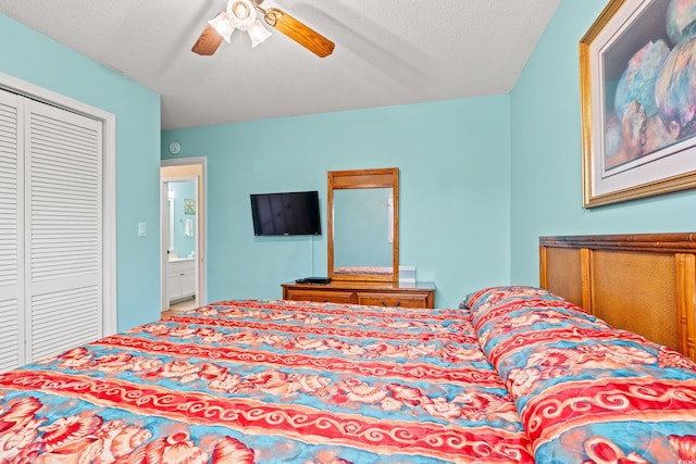 212 29th Ave N Unit 204, North Myrtle Beach, SC 29582 - bedroom featuring a closet and a ceiling fan
