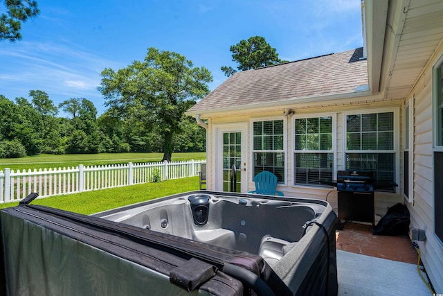 483 Oakmont Dr, Myrtle Beach, SC 29579 - wooden deck featuring a hot tub