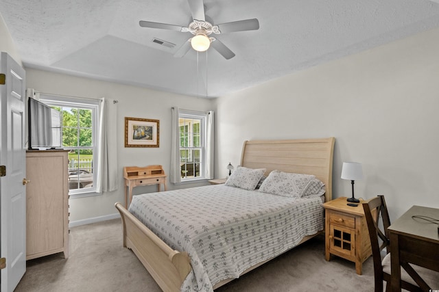 483 Oakmont Dr, Myrtle Beach, SC 29579 - bedroom with light colored carpet, multiple windows, and ceiling fan