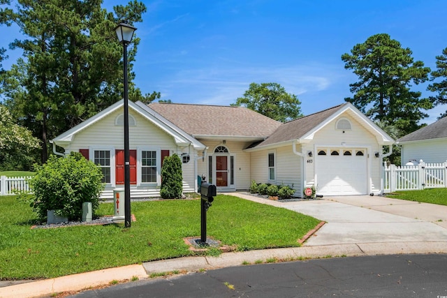 483 Oakmont Dr, Myrtle Beach, SC 29579 - ranch-style home with an attached garage, driveway, and roof with shingles