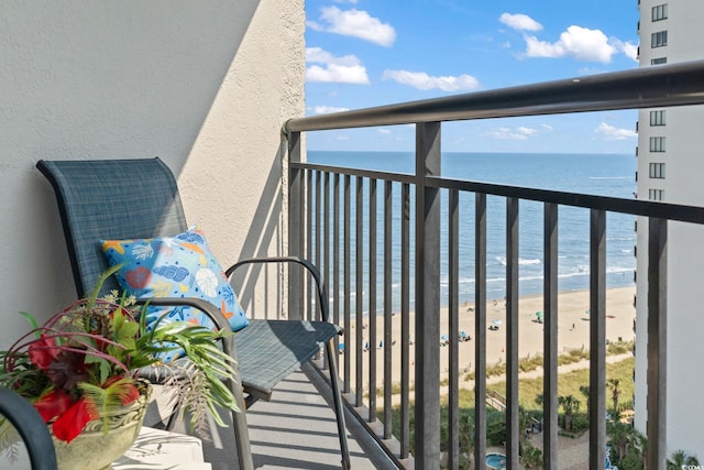 1501 S Ocean Blvd Unit 1548, Myrtle Beach, SC 29577 - balcony featuring view of water and beach