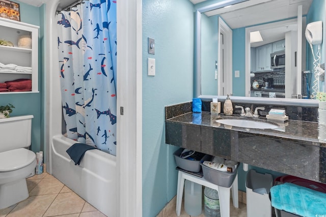 1501 S Ocean Blvd Unit 1548, Myrtle Beach, SC 29577 - bathroom with shower / bath combination with curtain and tile patterned floors