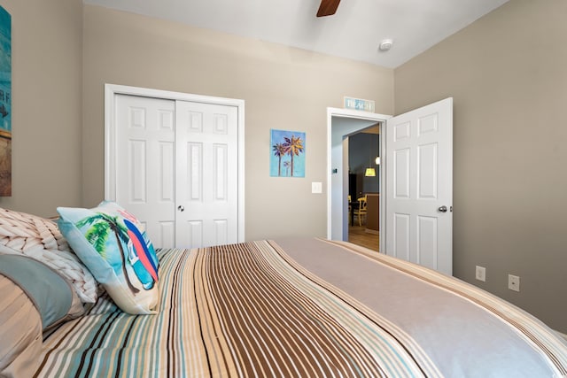 1590 Palmina Loop Unit A, Myrtle Beach, SC 29588 - bedroom with a closet and ceiling fan