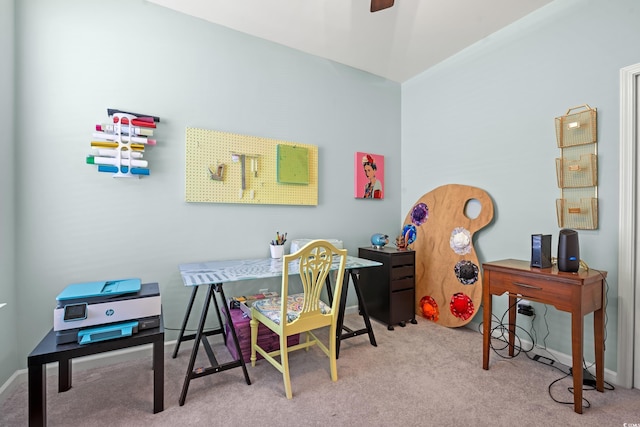 1590 Palmina Loop Unit A, Myrtle Beach, SC 29588 - carpeted home office with baseboards and a ceiling fan