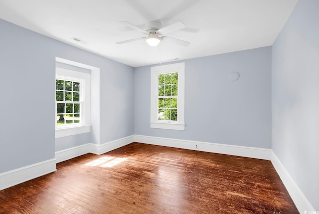 203 Lakeland Dr, Conway, SC 29526 - unfurnished room with hardwood / wood-style flooring and a ceiling fan