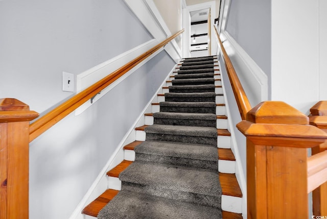 203 Lakeland Dr, Conway, SC 29526 - stairs with wood finished floors