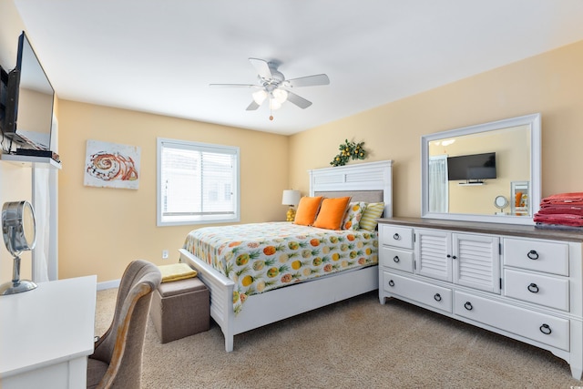 5000 N Ocean Blvd Unit E-2, North Myrtle Beach, SC 29582 - carpeted bedroom featuring ceiling fan