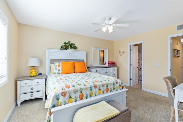 5000 N Ocean Blvd Unit E-2, North Myrtle Beach, SC 29582 - carpeted bedroom featuring baseboards and ceiling fan