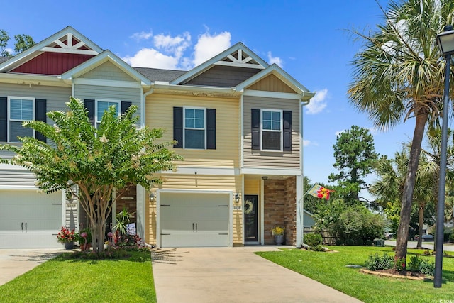 1428 Lanterns Rest Rd Unit 1428, Myrtle Beach, SC 29579 - craftsman-style home featuring concrete driveway, a front lawn, and an attached garage