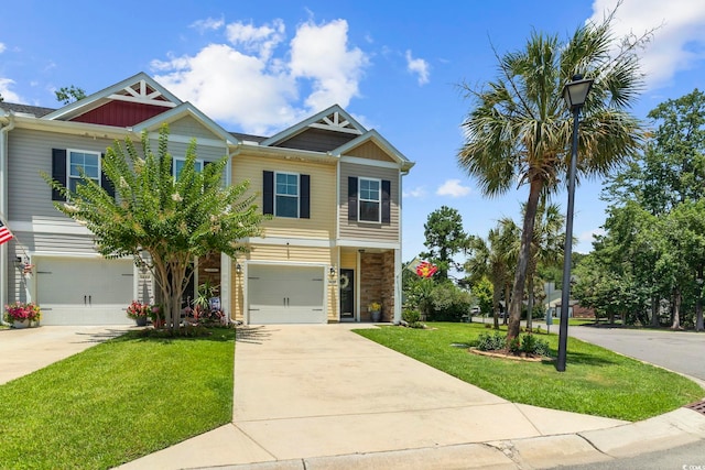 1428 Lanterns Rest Rd Unit 1428, Myrtle Beach, SC 29579 - craftsman inspired home with a front lawn, concrete driveway, and a garage