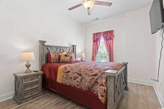 1428 Lanterns Rest Rd Unit 1428, Myrtle Beach, SC 29579 - bedroom with wood finished floors and ceiling fan