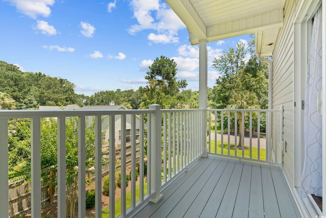 1428 Lanterns Rest Rd Unit 1428, Myrtle Beach, SC 29579 - wooden deck with view of wooded area