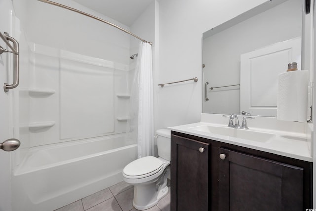 305 Forestbrook Cove Cir, Myrtle Beach, SC 29588 - bathroom featuring shower / bath combo with shower curtain, vanity, and tile patterned flooring