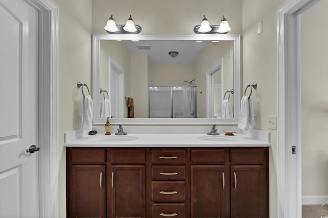 8855 Radcliff Dr NW Unit 50B, Calabash, NC 28467 - full bathroom with double vanity and a shower