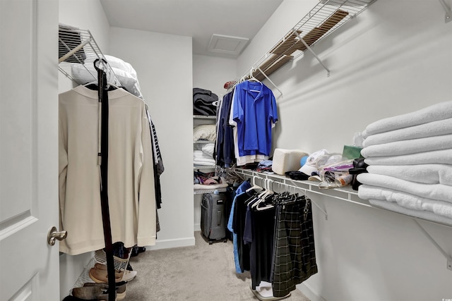 8855 Radcliff Dr NW Unit 50B, Calabash, NC 28467 - walk in closet with attic access and carpet floors