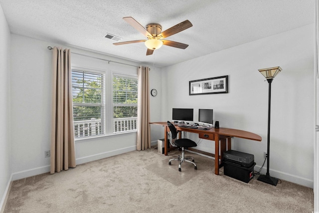 310 Lockerbie Ct Unit 1057, Myrtle Beach, SC 29577 - carpeted office with a ceiling fan and a textured ceiling