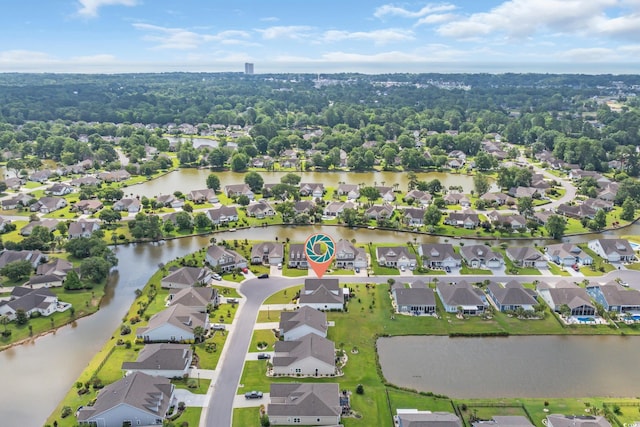 932 Abernathy Pl, Surfside Beach, SC 29575 - aerial view of property's location with nearby suburban area