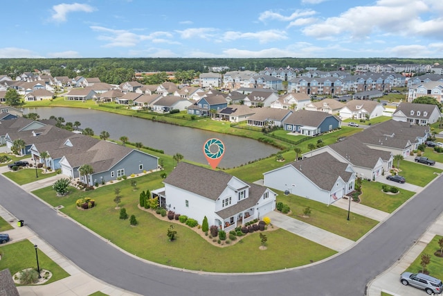 932 Abernathy Pl, Surfside Beach, SC 29575 - aerial perspective of suburban area featuring a nearby body of water