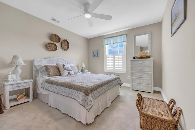 932 Abernathy Pl, Surfside Beach, SC 29575 - bedroom with ceiling fan and light carpet