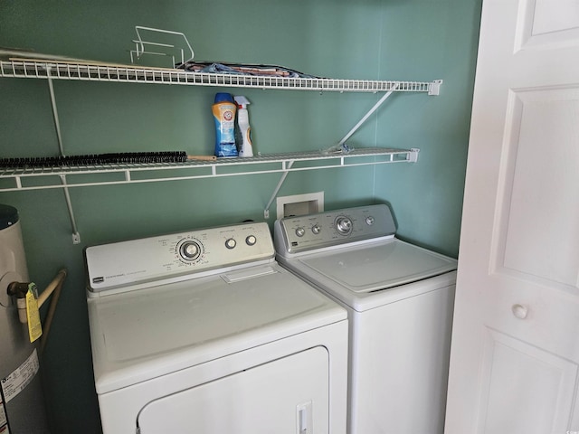 1028 Cherry Tree Ln, North Myrtle Beach, SC 29582 - washroom with washing machine and clothes dryer and water heater