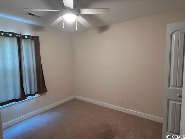 298 Weyburn St, Myrtle Beach, SC 29579 - spare room with ceiling fan and carpet flooring