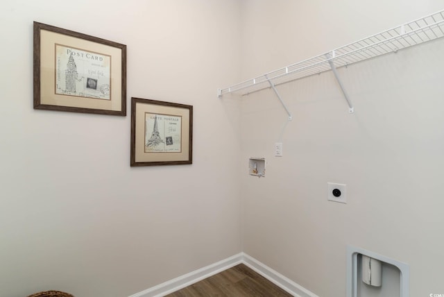 1402 Nokota Dr, Conway, SC 29526 - laundry room with hookup for an electric dryer, washer hookup, and dark wood finished floors
