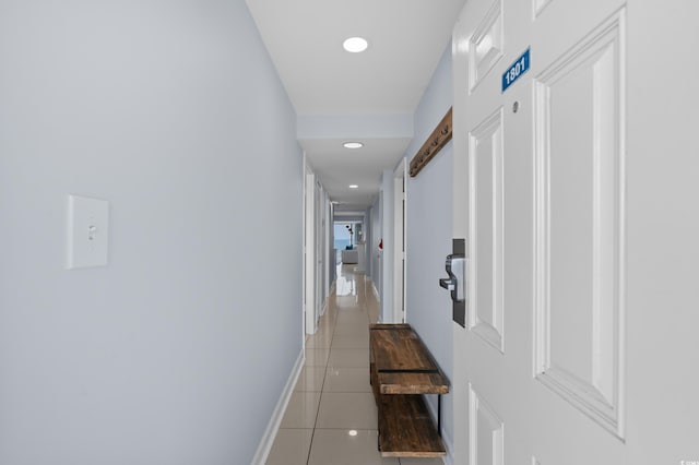 5511 N Ocean Blvd Unit 1801, Myrtle Beach, SC 29577 - hallway featuring light tile patterned floors and recessed lighting