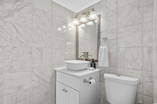 5511 N Ocean Blvd Unit 1801, Myrtle Beach, SC 29577 - bathroom featuring tile walls and vanity