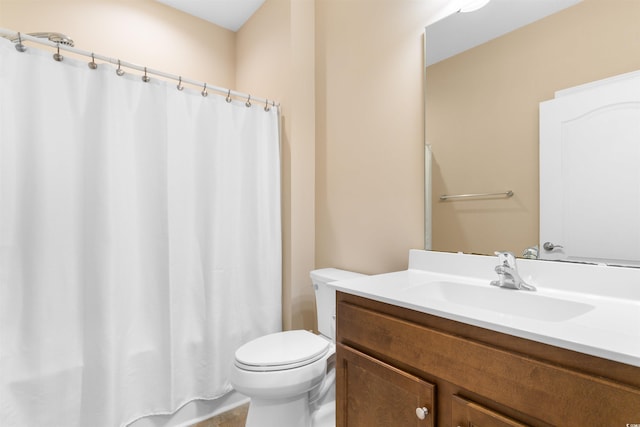 413 Goldenrod Cir Unit 2B, Little River, SC 29566 - bathroom with vanity and a shower with curtain