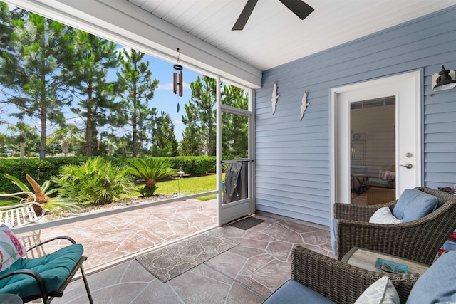 413 Goldenrod Cir Unit 2B, Little River, SC 29566 - sunroom / solarium with ceiling fan