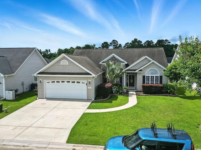 232 White Water Loop, Conway, SC 29526 - view of front of property with an attached garage, a front lawn, and concrete driveway