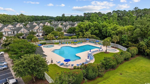 155 Chenoa Dr Unit E, Murrells Inlet, SC 29576 - aerial view of residential area with a pool
