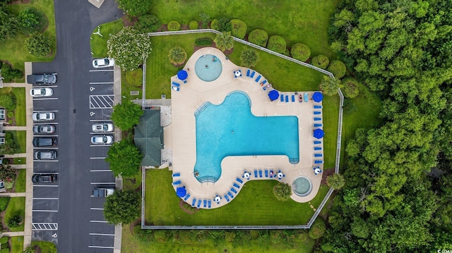 155 Chenoa Dr Unit E, Murrells Inlet, SC 29576 - bird's eye view of a pool