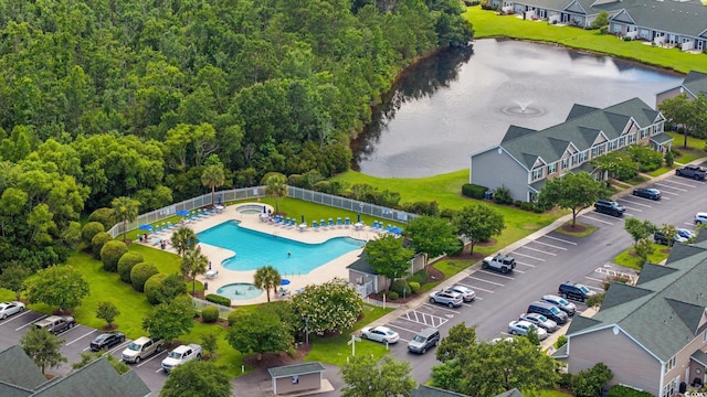 155 Chenoa Dr Unit E, Murrells Inlet, SC 29576 - bird's eye view of a pool area and a nearby body of water