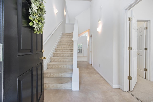155 Chenoa Dr Unit D, Murrells Inlet, SC 29576 - foyer featuring stairway and light tile patterned floors