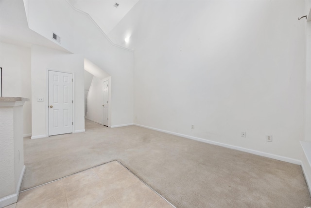 155 Chenoa Dr Unit D, Murrells Inlet, SC 29576 - unfurnished living room featuring light carpet and light tile patterned flooring